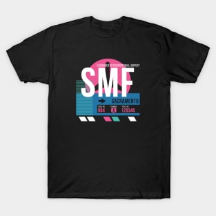 Sacramento (SMF) Airport // Sunset Baggage Tag T-Shirt